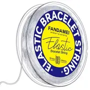 FANDAMEI 1mm Elastic Bracelet String Cord Clear Stretchy for Jewelry Making