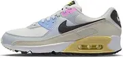 [Nike] Women's Air Max 90 Summit White/Black-Light Bone (DQ0374 100), Summit White/Black-light Bone, 9.5 US