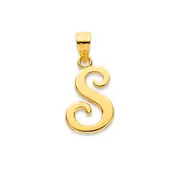 9ct Gold Script Initial 's' Pendant