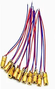 10pcs 650nm 1mw Red Laser Dot Diode Module DC 3V 6x10mm