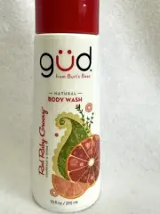 Gud by Burt's Bees Red Ruby Groovy Natural Body Wash Grapefruit & Thyme 10 Fl Oz