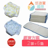 在飛比找PChome24h購物優惠-【悠遊寶國際-MIT手作的溫暖】台灣精製環保布尿布經濟組(男