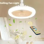 Fan For E27 Socket Light With Remote Ceiling Fan Adjustable Smart LED 3 Speed AC