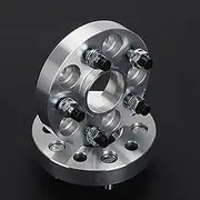DEMULAX 2Pieces Wheel Spacer Adapter 5 Lug, for Chevrolet, for Buick, for VW, PCD 5x120 CB 67.1, for 65.1mm 15/20/25/30/35mm, for VW, Amarok M14xP1.5 Car Wheel Spacers(Black 2PCS 35mm CB 65.1mm)