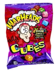 Warheads, Sour Chewy Cubes (Pack of 12 Bags) - 5 oz Each