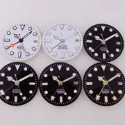 Green Luminous Black White 29mm Watch Dial Hand fit NH34A NH34 GMT Watch Part