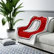 Ohio State O Sherpa Fleece Blanket