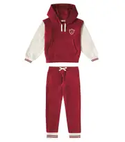 [La Coqueta] La Coqueta Paz cotton jersey tracksuit Y 10 burgundy
