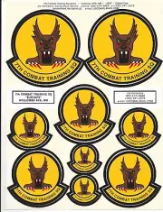 USAF STICKER DECAL ZAP 7TH COMBAT TRAINING SQ CTS 8 1/2" X 11" SHEET