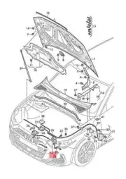 Genuine AUDI Q3 RSQ3 F3B F3N Lid Lock With Micro- Switch 83A823509