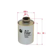 Sakura Air Filter for Volvo B10B F12 F7 9.6L 12.0L 6.7L I6 12V 1980-1999