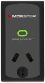 Monster Single Socket Surge Protector (Black)