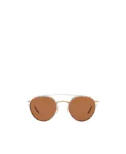 Geometric frame sunglasses clip 47 Brown