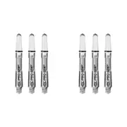 2x 9pc Target Pro Grip Spin Shaft Multipack Short - White