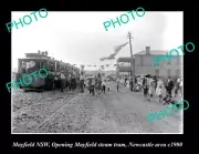 OLD 8x6 HISTORIC PHOTO OF MAYFIELD NSW RAILWAY OPENING NEWCASTLE AREA c1900