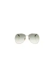 Chloé Eyewear Aviator Frame Sunglasses 60 White