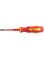 Draper Tools Ergo Plus Slimline Cross Slot VDE Screwdriver No:2 X 100mm (02163)