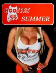 Hooters Uniform Summer Name Tag Pin Back Dress Up Role Play Costume Accessory
