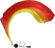 [Generic] Silk Dance Veils | Gorgeous Dance Flags with Swing Balls,Belly Dance Veil Poi, Gorgeous Gradient Colors Worship Flags for Dance Church, Stage, Belly Dance