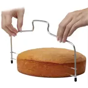 Adjustable Wire Cake Slicer Leveler Pizza Dough Cutter Trimmer Tool Stainle^dm