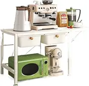 Storage Shelf Kitchen Microwave Storage Rack, Multifunctional Household Countertop with Drawers, Oven, Electric Rice Cooker, Air Fryer Storage Rack Storage Shelf Rack
