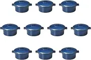 Set of 10 Navy Cocotte S [13 x 10 x 6.5 cm (150cc)] | Setomonohonpo Ceramic Au Gratin Dish