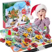 2024 Advent Calendar Kids-Alloy Car Constuction Vehicle Traffic Toy Sets