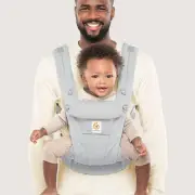 Ergobaby Omni Breeze All Carry Positions SoftTouch Cotton Baby Carrier with E...