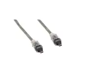 6ft Firewire 400 4 Pin TO 4 Pin cable IEEE-1394a Clear color 10E3-03106