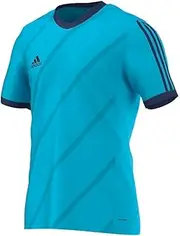 [adidas] Children's Football Jersey TABELA14 1/4–Sleeve Blue Super Cyan/New Navy Size:128 (EU)