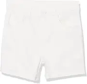 [GUESS] Girls' Big Organic Stretch Bull Denim 5 Pocket Short, Pure White, 7