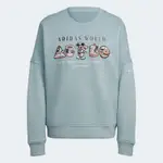 ADIDAS ORIGINALS DISNEY SWEATER 三葉草 女長袖上衣-藍-HL9057