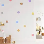 Blue Dove Dot Decals (50 Decals), Watercolor Dots Wall Decals Sticker for Nursery Kids Bedroom Classroom Decor or Girls Room Wall Decals, Kids Wall Decals, Colorful Wall Stickers Baby Room Decor