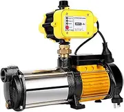 Giantz Water Pump, 2500W 240V Electric High Pressure Garden Pumps Controller Irrigation for Pool Pond Rain Tank Home Farm Clean, Multi Stage Fully Automatic Anti-rust Yellow