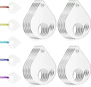 20 Pcs Clear Acrylic Thread Drops Acrylic Thread Drops Acrylic Embroidery Floss Drop Acrylic Bobbins for Craft DIY Sewing Thread Storage