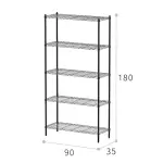 【PHOENIX】輕型 90X35X180公分 五層波浪架 兩色可選