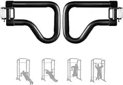Yes4All 500 LBS Capacity - Dip Bars for 2x2 with 1" Hole Power Cage, Squat Rack Attachments - Multi-Grip Handles Dip Attachment for Dips, Pull Up, Push-up