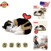 Lifelike Calico Cat Plush: Realistic Interactive Cat Toy for Kids and Seniors