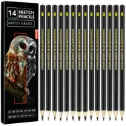 Drawing Pencils Set of 14 (B - 12B) Sketching Pencils for Drawing, Shading & ...
