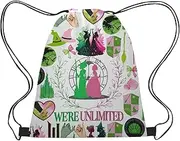 Nhemeylp Magic Witch Drawstring Bags, School Pe Bag For Boys And Girls, Gym Sports Bags, Kids Swim Bag with Adjustable Straps For Travel (37x30cm)