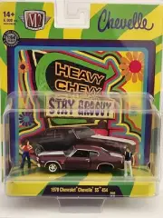 M2 MACHINES 70 Chevrolet Chevelle SS 454 R08 1:64 DIORAMA AUTO-FIGS
