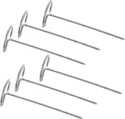 Cabilock 6Pcs Reusable Stainless Steel BBQ Kebab Skewers Standing Design for Air Fryer Cooking High Temperature Resistant Convenient Vertical Skewers for Easy Grilling