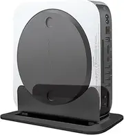 [IFCASE] Mac Mini Vertical Stand, Aluminum Solid Non-Slip Desktop Vertical Stand Holder for Apple Mac Mini 2010-2023 M2 Pro (Black)