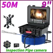 9 " Drain Sewer Inspection Pipe camera Borescope camera Self-Leveling 512HZ 50M