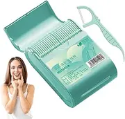 Teeth Flossers Picks, 52 Count Tooth Picks Flossers, Portable Double Floss Picks, Teeth Floss Sticks, Teeth Cleaning Tools Box Set, Family Flossing Picks Set, Floss Picks for Family, Floss Pick