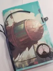 Junk Journal Booklet "STEAMPUNK WHIMSY" VINTAGE Cards, Pockets Ephemera 40 Pg