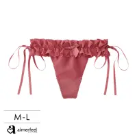 在飛比找momo購物網優惠-【aimerfeel】雪紡紗花邊 綁繩丁字褲-粉紅色(968