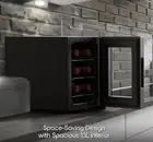 Ionchill 6-bottle wine cooler, 13-Liter Mini Fridge with wine rack and temp ctrl