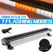 26inch Rooftop Strobe LED Emergency Light Bar Double Side Warning Amber/White