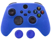 Silicone Cover + Thumb Grips For XBOX Series X Controller Case Skin - Blue